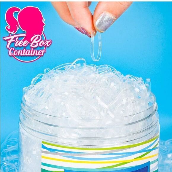 Teenitor Clear Elastic Hair Rubber Bands, Soft Hair Elastics Ties - Picture 4 of 11